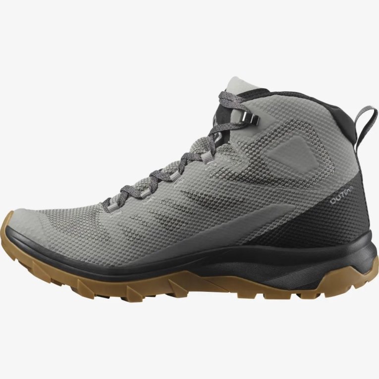 Grey Salomon Outline Mid GTX Men's Hiking Boots | PH 51936Q